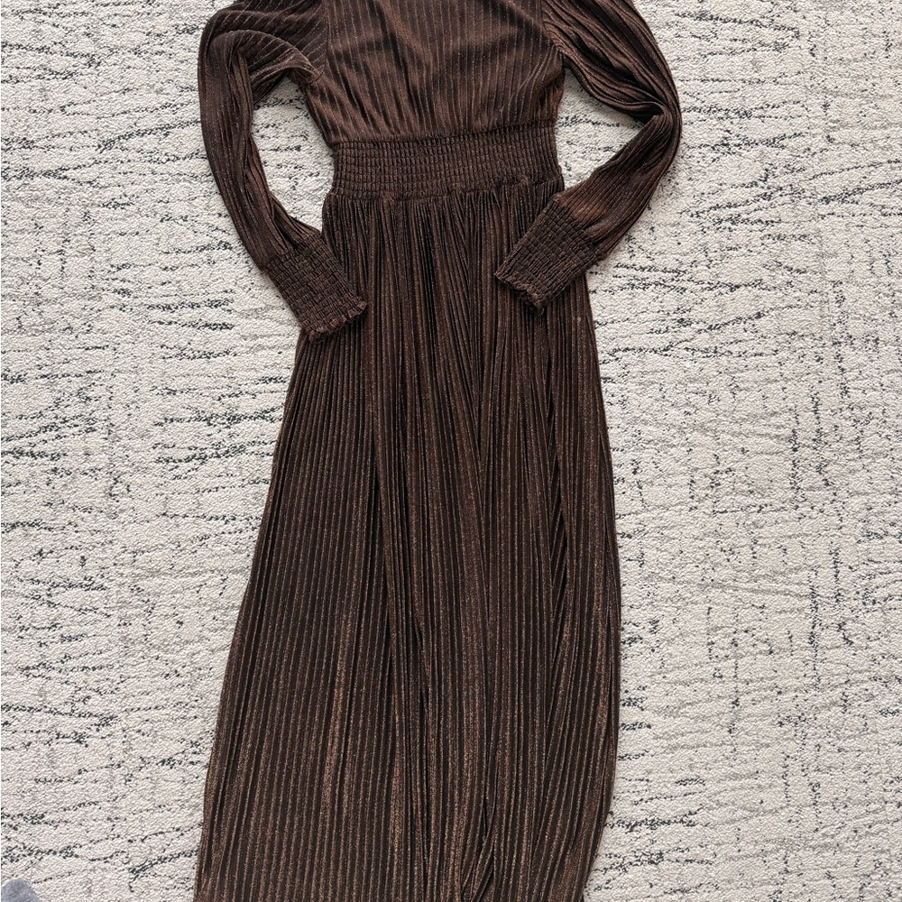 Boden Shimmering Smocked Party Dress - Picture 4 of 5
